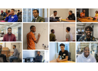 Increasing Representation at Uber through The Hidden Genius Project 拼贴展示职业准备计划的成员和导师